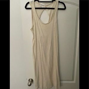 Midi cream olive & oak dress